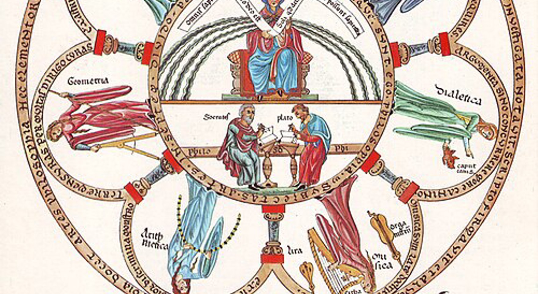 Original Herrad of Landsberg (ca. 1180). Digital reproduction Dnalor_01, Wikimedia Commons